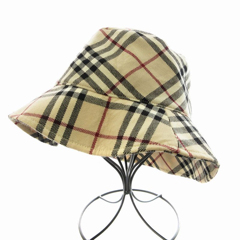 バーバリー ブルーレーベル ノバチェック＆ベージュ帽子 Burberry