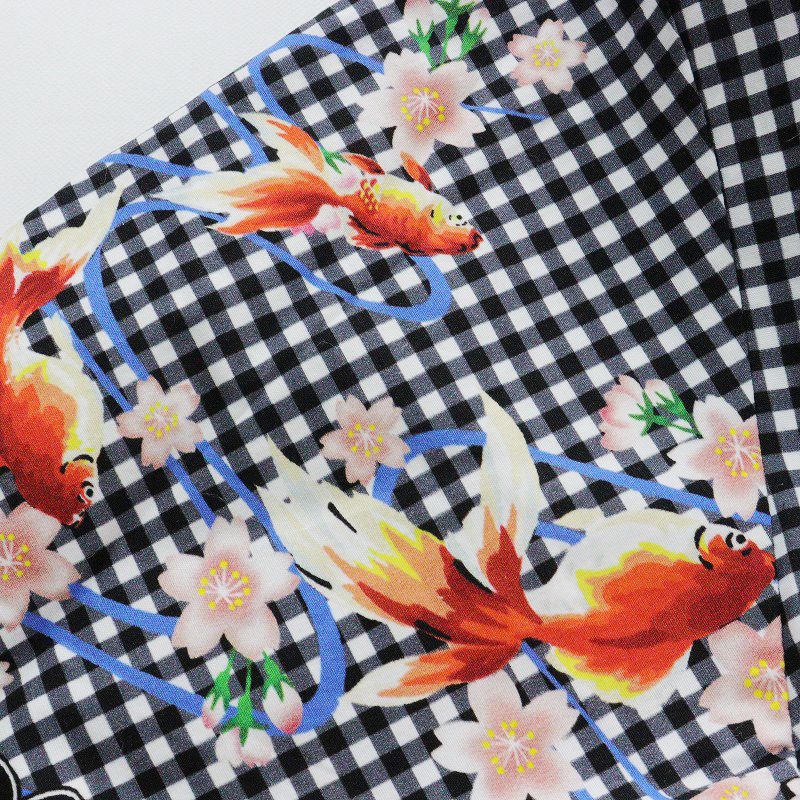 Lois CRAYON/&amp;ellecyギンガムチェックプリントブラウス tops ロイスクレヨン Lois CRAYON トップス ブラウス ギンガムチェック ロゴ