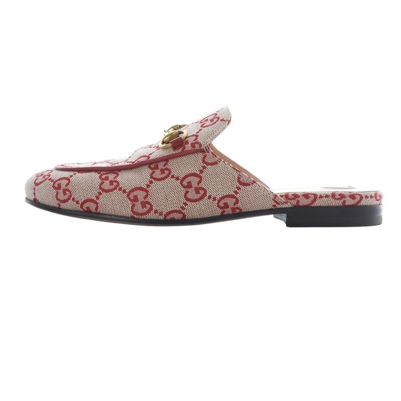 グッチ GUCCI プリンスタウン ホースビット ミュール 36 赤