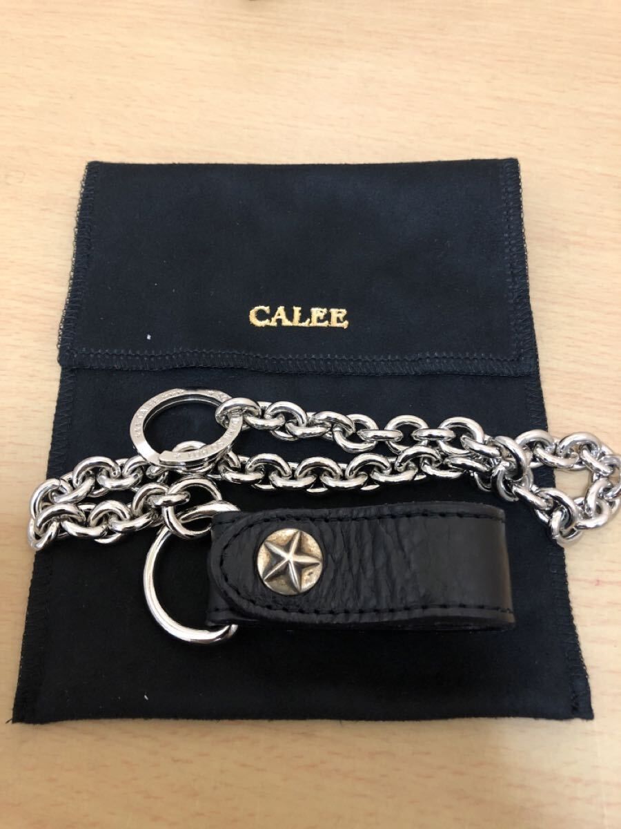 CALEE ウォレットチェーン シルバースターコンチョ付き キャリー