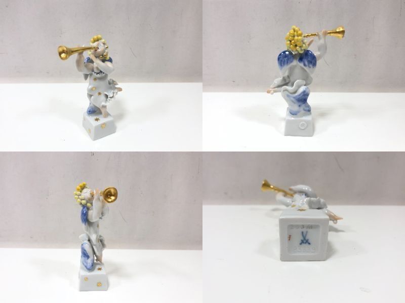 マイセン手ひねり音楽隊 ☆Meissen マイセン 天使の音楽隊 5点 シュトラングデザイン 手びねり