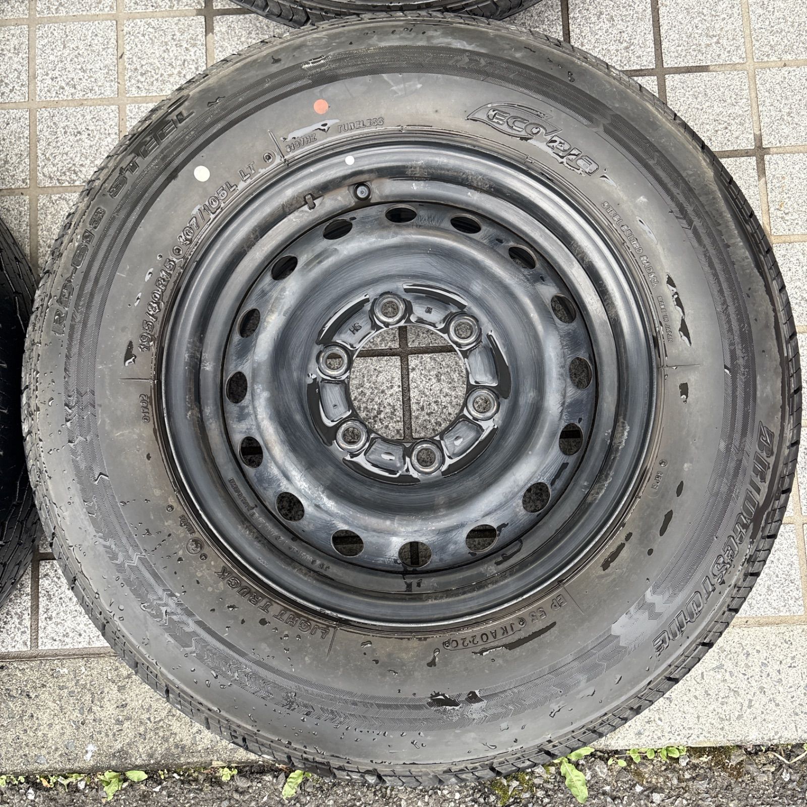 TOYOTA トヨタ 200系ハイエース 純正スチールホイールタイヤセット 鉄