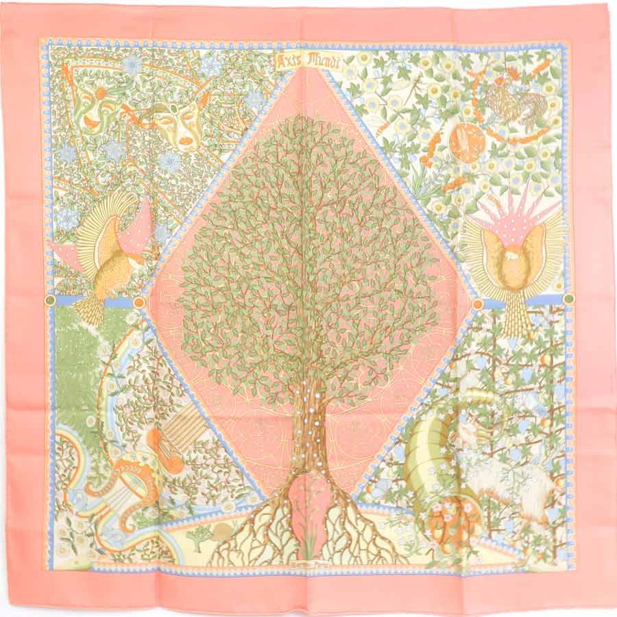 HERMESカレ　Axis Mundi 世界の中心軸 HERMES（エルメス） 新古品 カレ90 Axis Mundi 世界の中心軸 大判