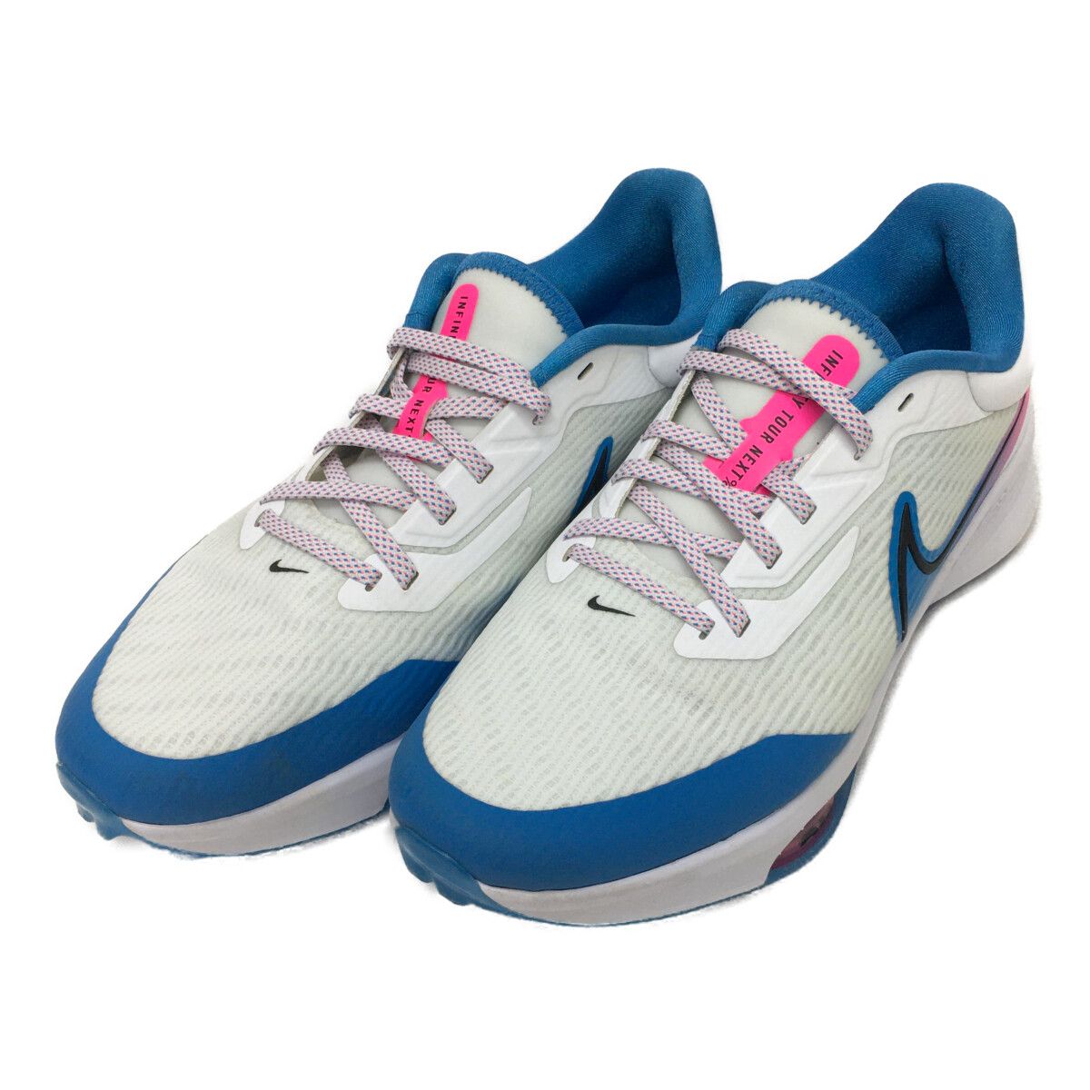 美品！ナイキ　ゴルフシューズ　27.5.cm 中古 ナイキ NIKE ゴルフシューズ 27.5cm ホワイト×ブルー スパイク