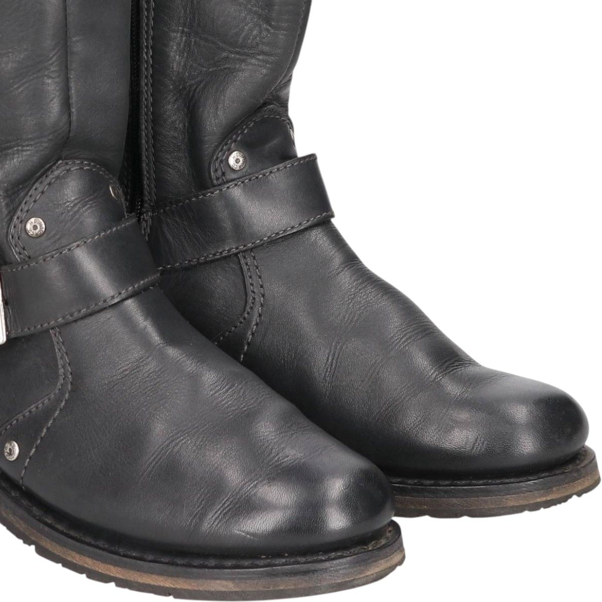 Harley-Davidson ブラックエンジニアブーツ Harley Davidson - ハーレーダビッドソン エンジニアブーツ 本革