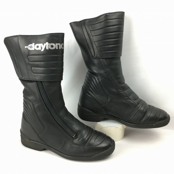 FREY Daytona|デイトナ バイクブーツ ライディング ツーリング size38 23.5-24.5程度 黒|BLACK Boots|Shoes〕菅No.WR34<sale>