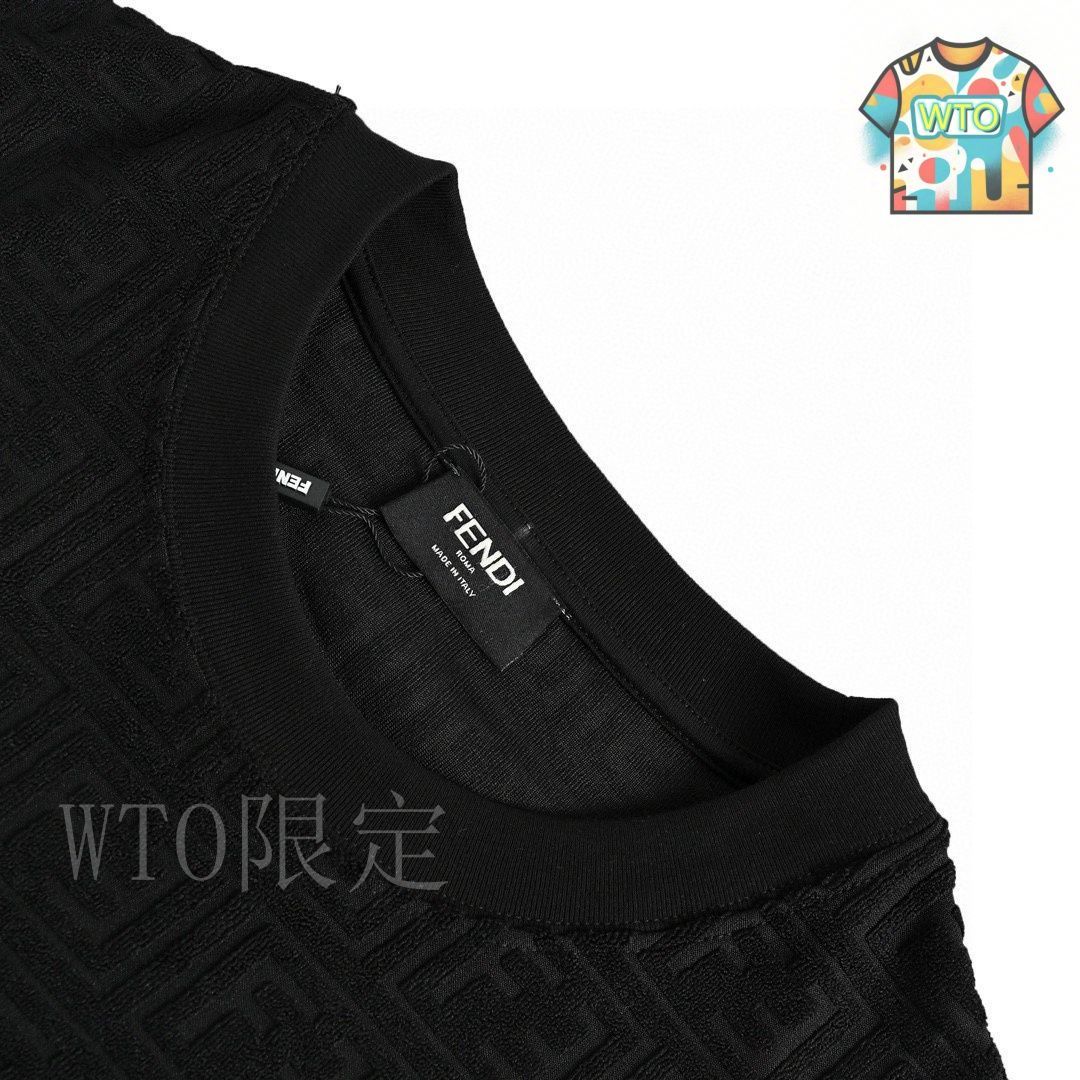 ★FENDI★ビスコース ジャカード Tシャツ 今日特価】Fendi / フェンディ 25ss ダブル F タオルジャカード