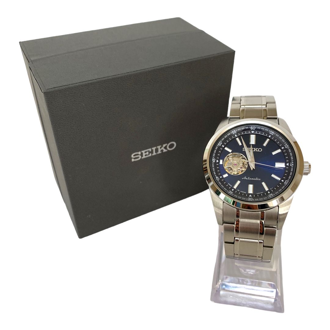 SEIKO セイコー プレサージュ 自動巻 4R38-02A0 スケルトン メンズ腕時計　ケース付き　　KON