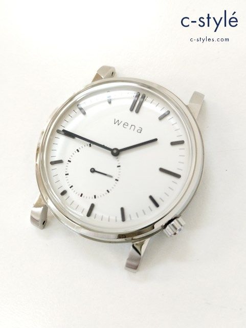 新品未使用 wena 自動巻き アナログ腕時計 シルバー ホワイト WA-01AB+WNW-HC21/W | wena