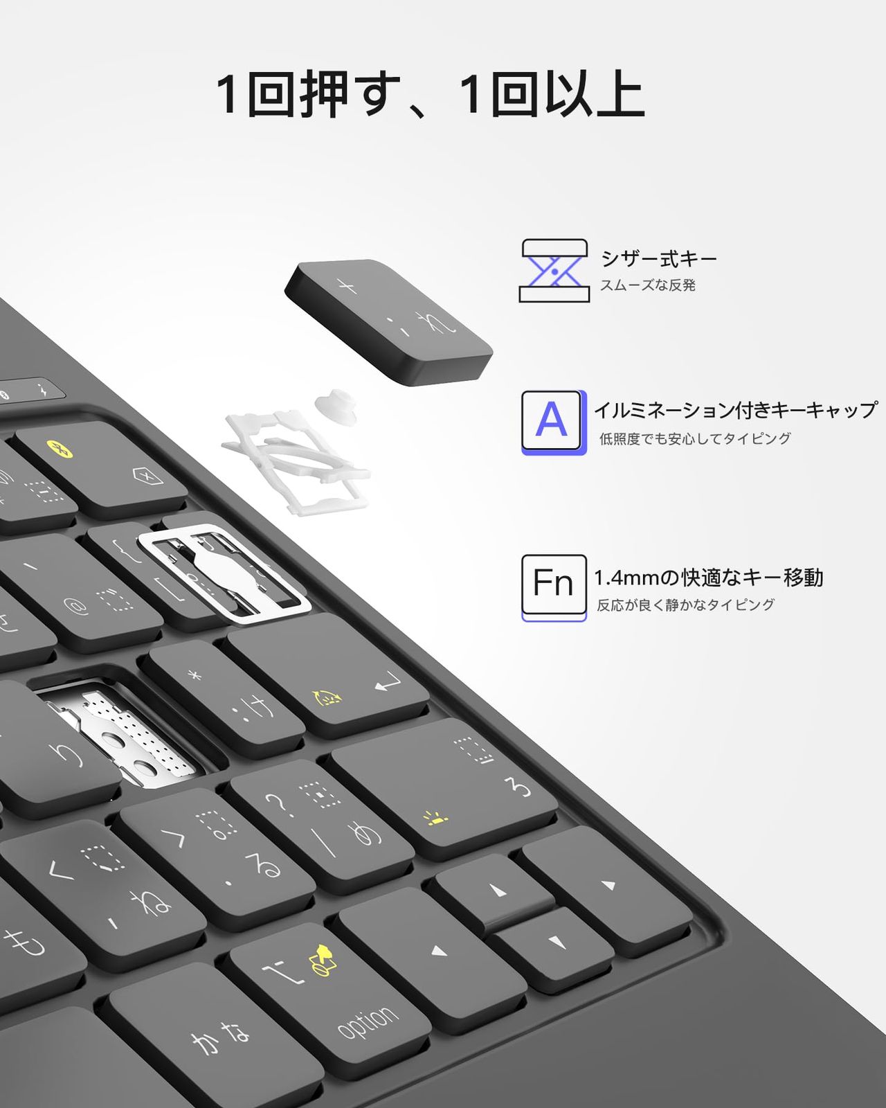 数量限定】Inateck マジックキーボード JIS日本語配列 iPad 2024