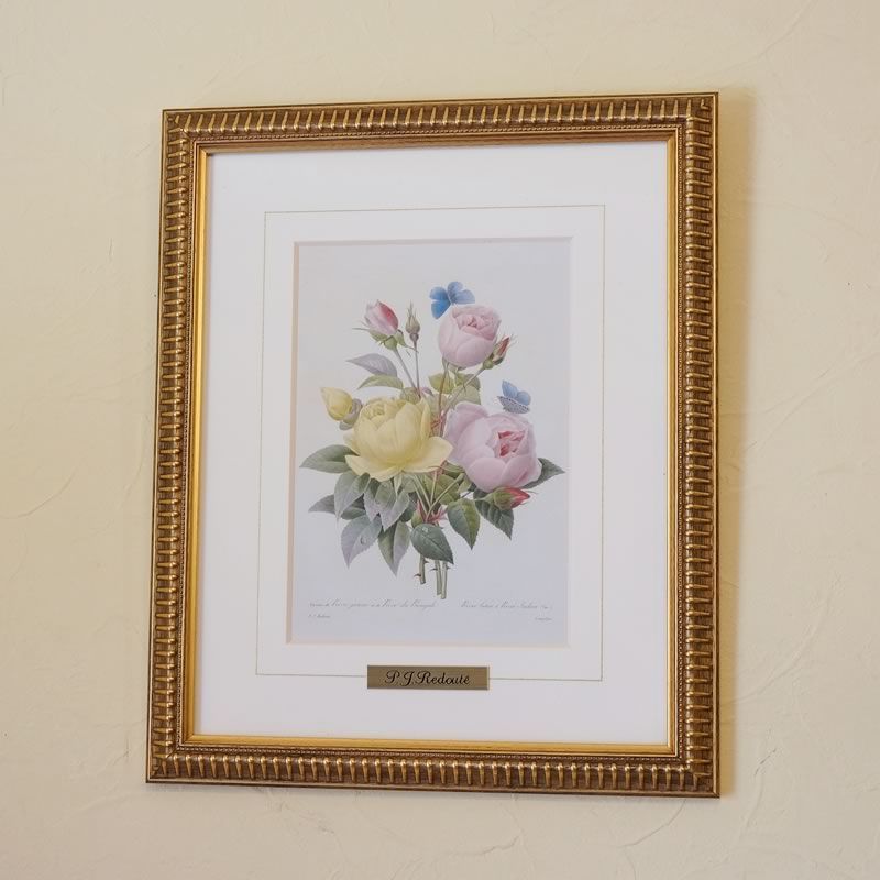 ルドゥーテ　バラ　アネモネ　テッセン　ブーケP.J. Redouté 花の絵 ルドゥーテ バラ アネモネ テッセン ブーケP.J. Redouté 花の絵 絵画 バラ