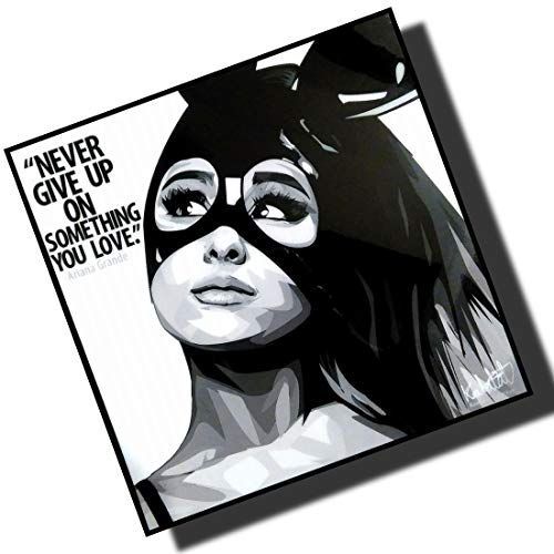 アートパネルのみ， マルチ* Famous Popart Gallery アリアナ・グランデ カリスマグラフィックアートパネル 木製 壁掛け ポスター (アートパネルのみ)