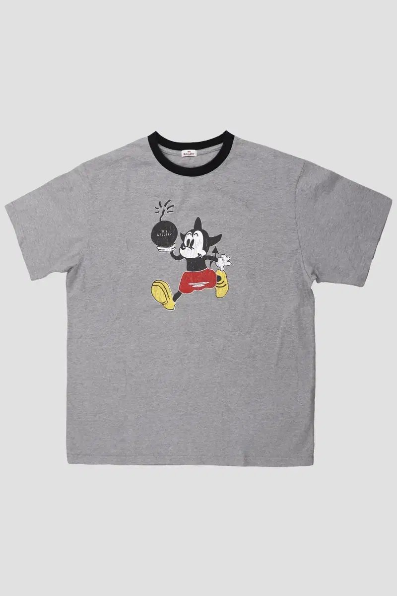 S 1011 ギャラリー Gallery Mickey Tシャツ ウォッシュグレー
