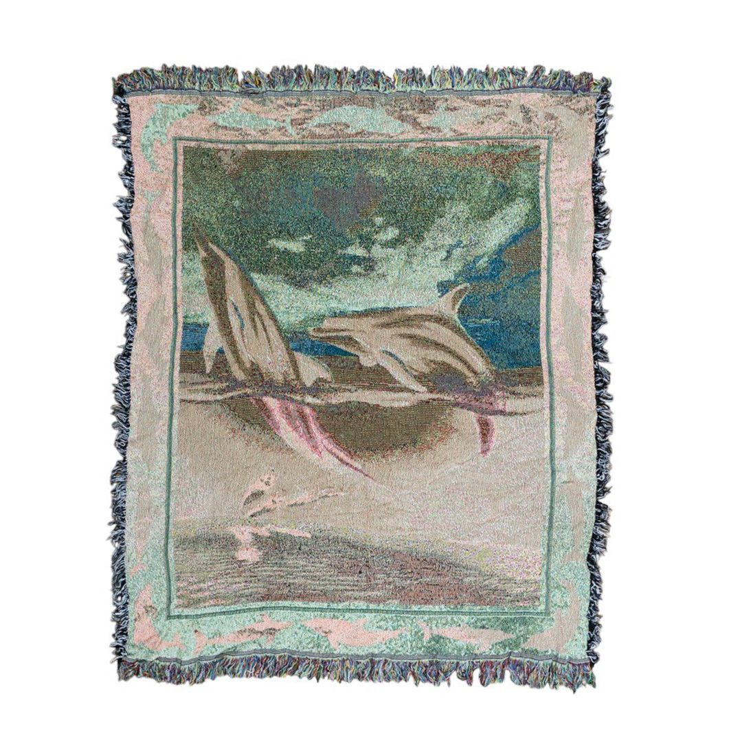vintageラグ カーペット ドルフィン アート 687 カーペット vintage