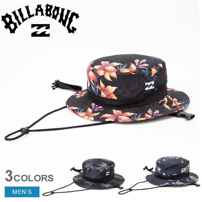 ビラボン バケットハット BE011969 メンズ SURF HAT PRINT BILLABONG カラー:01.ブラック×オレンジ 品番：2447-0334
