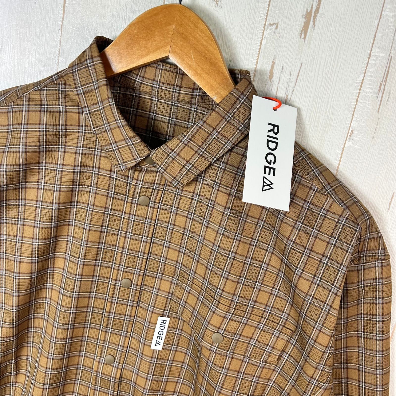 Men s S ブラウン系 Ridge Mountain Gear リッジマウンテンギア メリノ ベーシック ロングスリーブシャツ Merino Basic LongSleeve Shirt Mocha Plaid メリノウール