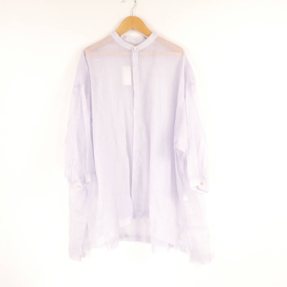 suzuki takayuki スズキタカユキ 002241-17 シャツワンピース コットン 七分袖 スタンドカラー チュニック トップ レディース AU3518A60