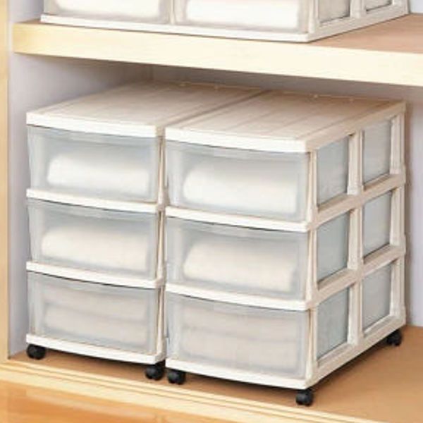 収納ケース 3段 コレクション エミング ロングストッカー 2個セット