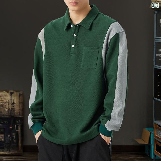  M メンズ ファッション 服 オシャレ シンプル 大人 かっこいい 大きいサイズ ストリート 紳士服 アメリカン カジュアル ポロ シャツ 秋 スウェット 綿 長袖 T トップス その他 パンツ