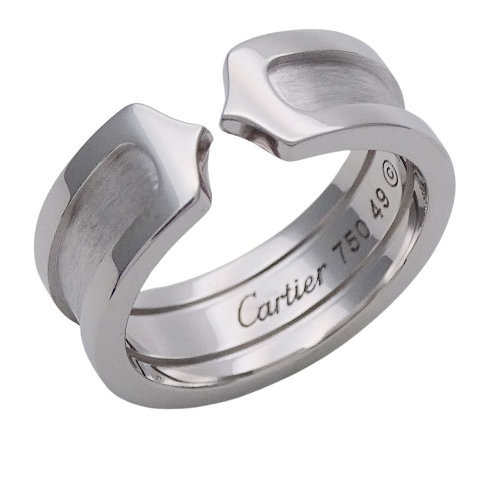 カルティエ Cartier リング レディース ブランド 指輪 750WG C2 ホワイトゴールド 49 約9号 ジュエリー 磨き済み