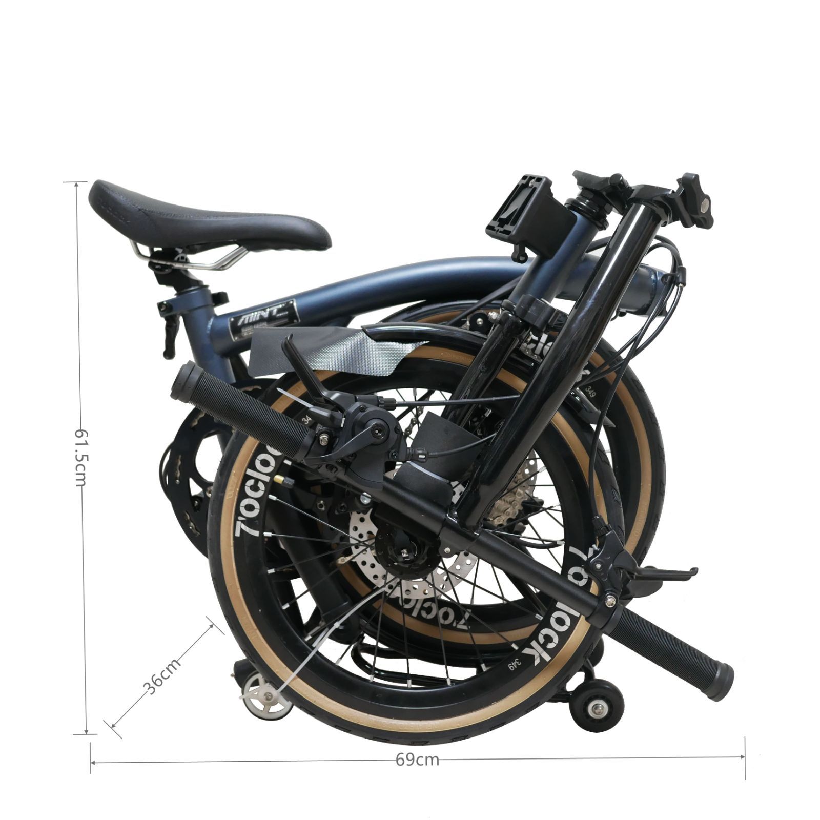 brompton風折り畳み自転車 20インチ 9速 折りたたみ 自転車 ディスク