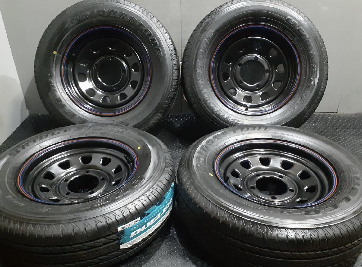 新品【BS DUELER H/L 215/70R15】夏タイヤ【DAYTONA デイトナ 15インチ 6J5HPCD139.7】ジムニー ジムニーシエラ等　(VTP937)