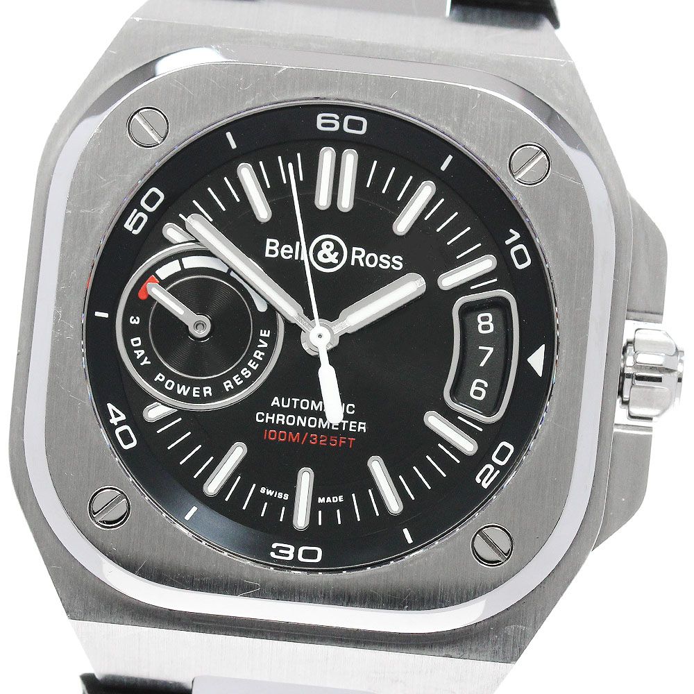ベル＆ロス Bell＆Ross BRX5-BL-ST/SRB BR-X5 ブラックスチール デイト 自動巻き メンズ_843098