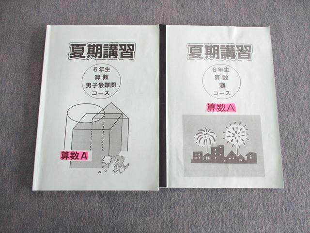 UT01-024 浜学園 小6 灘コース/男子最難関コース 夏期講習 算数A 2022 計2冊 13m2D - メルカリ