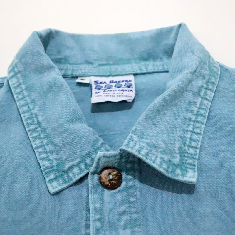 【vintage】コットンリネンジャケット USA製 made in USA 80s USA製 vintage 無地 SEABREEZE コットン ジャケット メンズ