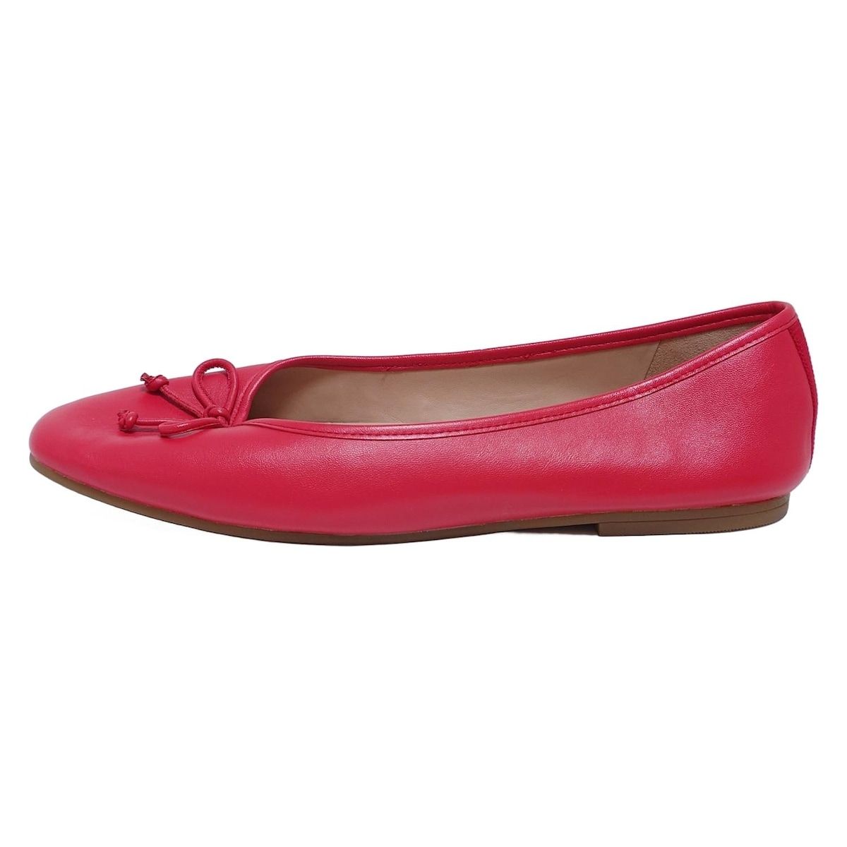 未使用級　COLE HAAN　25.5　バレエシューズ　フラットシューズ　リボン COLE HAAN(コールハーン) リボンバレエシューズ ブラック サイズ