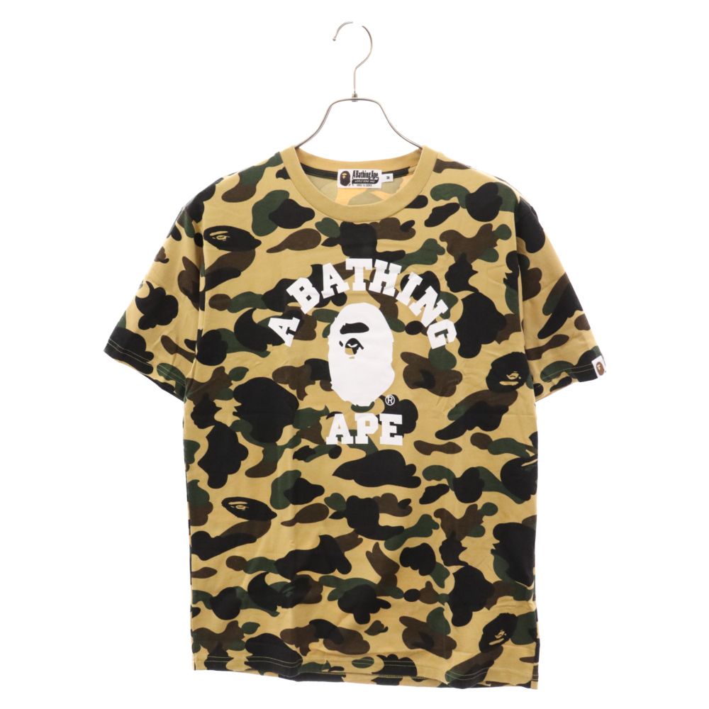 A BATHING APE (アベイシングエイプ) 1st CAMO フロントプリント半袖Tシャツ クルーネックカットソー カーキ 001CSC301014X
