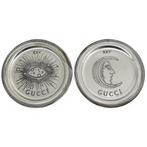 GUCCI グッチ スターアイ＆ムーン エングレービング コースター