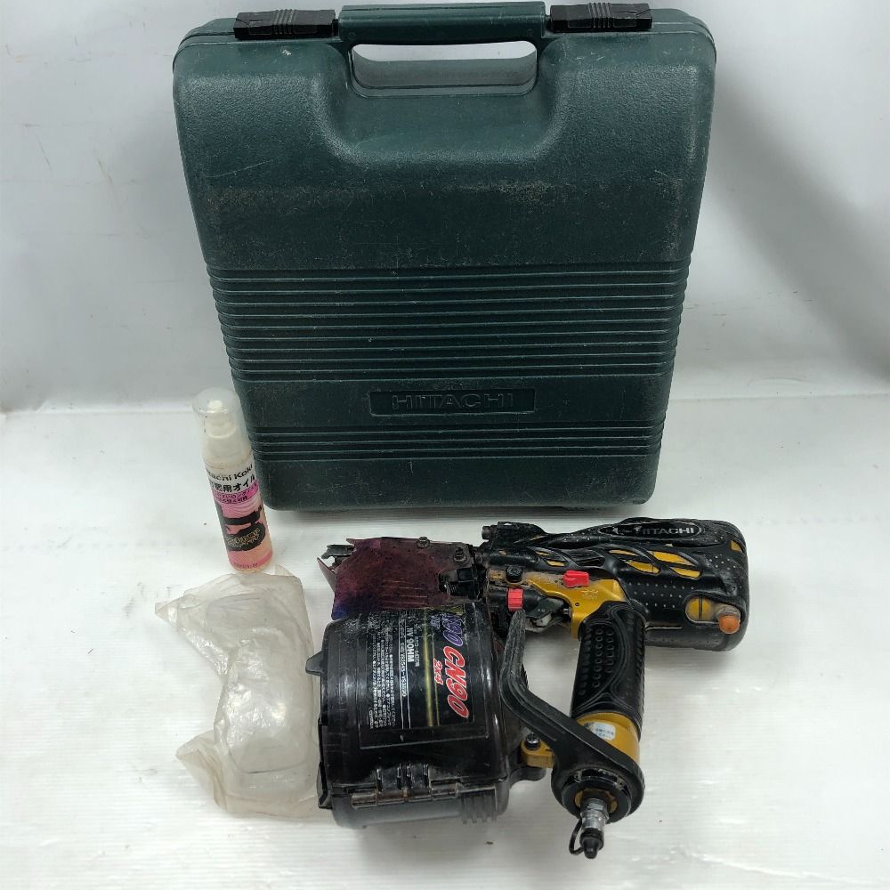 ◇◇HITACHI 日立 工具 エアツール エア釘打ち ケース付 高圧 NV90HM ゴールド