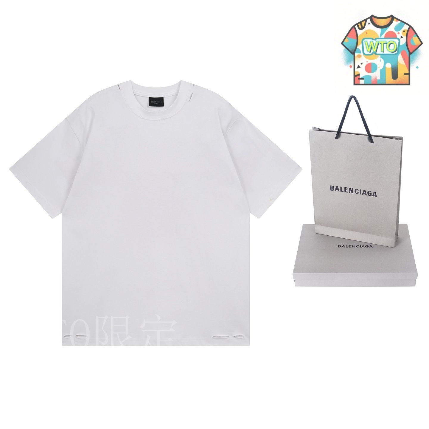 今日WTO】BALENCIAGA 2025 SS Art - Printed Washed T - Shirt