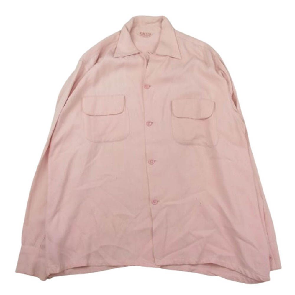 50's Pilgrim レーヨンシャツ ピンク ネップ　M 50's Pilgrim レーヨンシャツ ピンク ネップ M ヴィンテージ VINTAGE