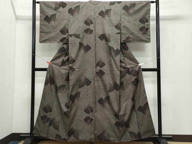 平和屋着物■本場大島紬　菱繋ぎ　逸品　az5138