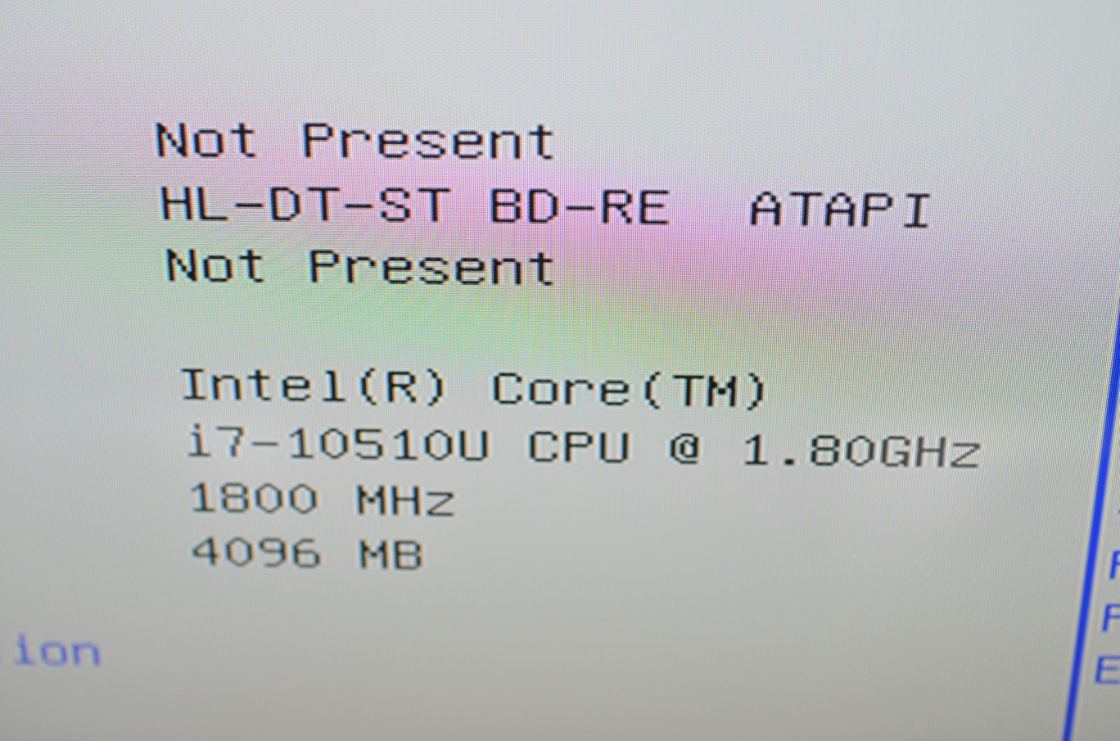 ジャンク品一体型パソコン NEC PC-A2797CAB core i7-10510U