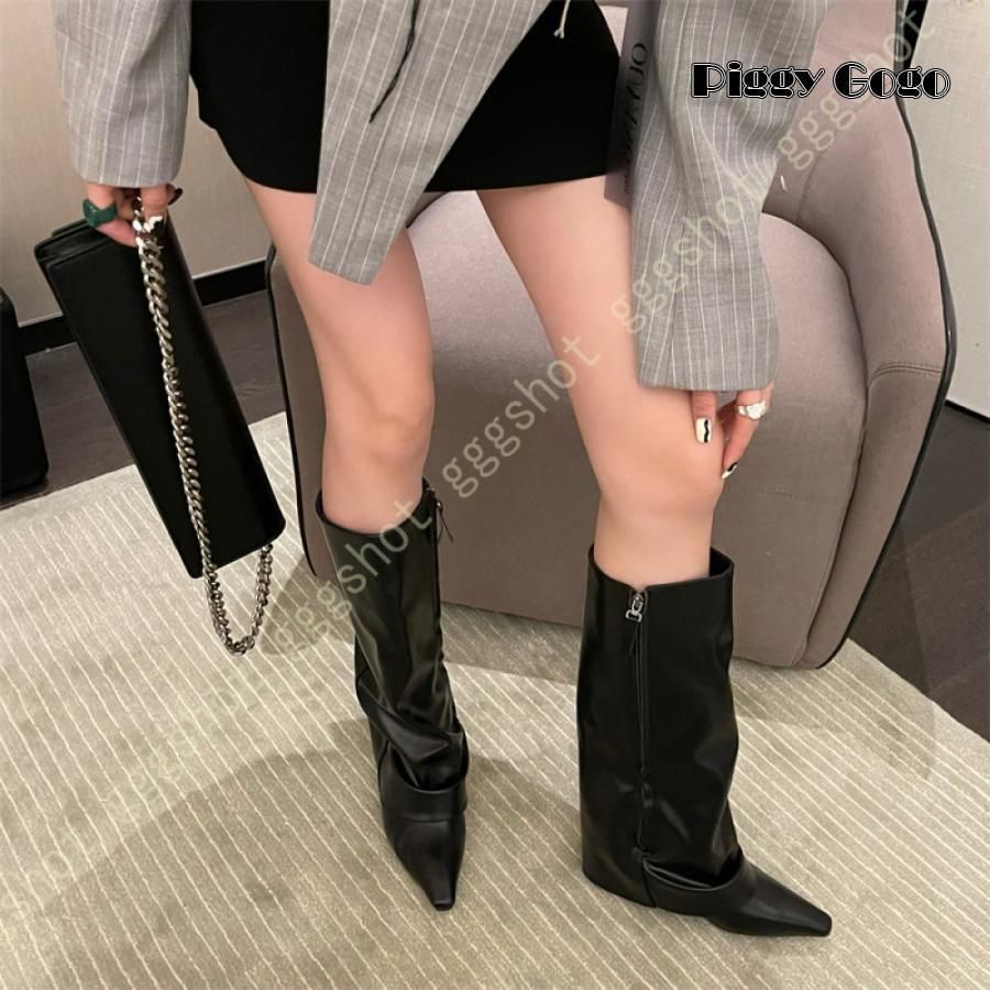 袴 ブーツ ロングブーツ 膝下 レディース ジョッキーブーツ コスプレ 厚底 ルーズブーツ ゆったり ウェッジソール バイク用ブーツ
