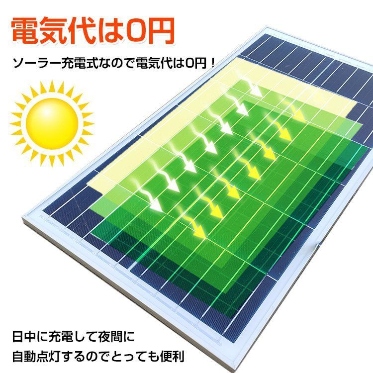 ソーラー充電式 自動点灯|消灯