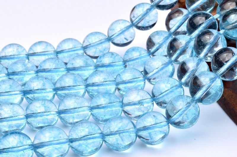 トパーズ風水晶 8mm 1連(約38cm) パワーストーン 天然石 _RG383 トパーズ風水晶 8mm 1連(約38cm) パワーストーン 天然石 _RG383