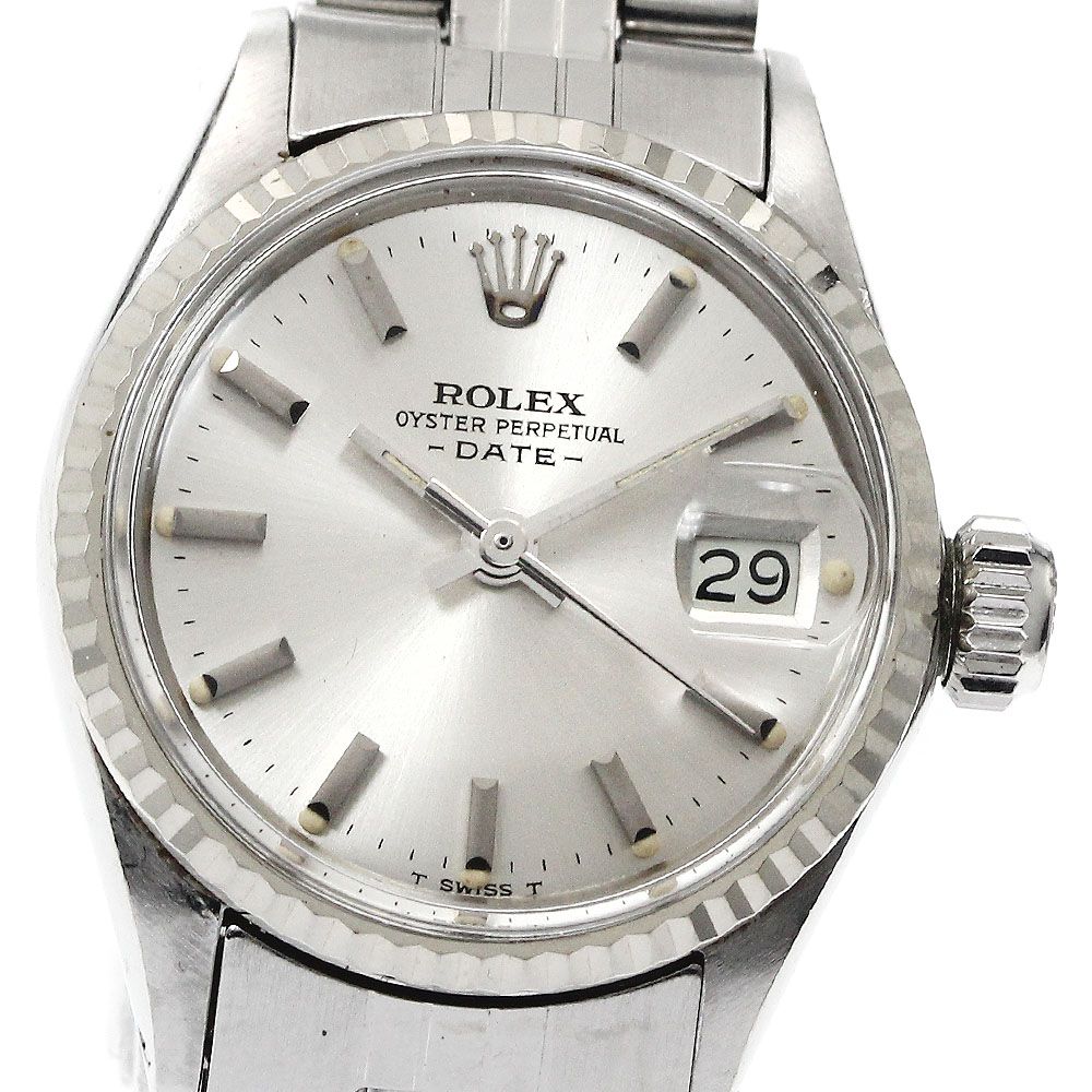 ロレックス ROLEX 6517 オイスターパーペチュアル デイト Cal.1161 WGベゼル 自動巻き レディース_824583