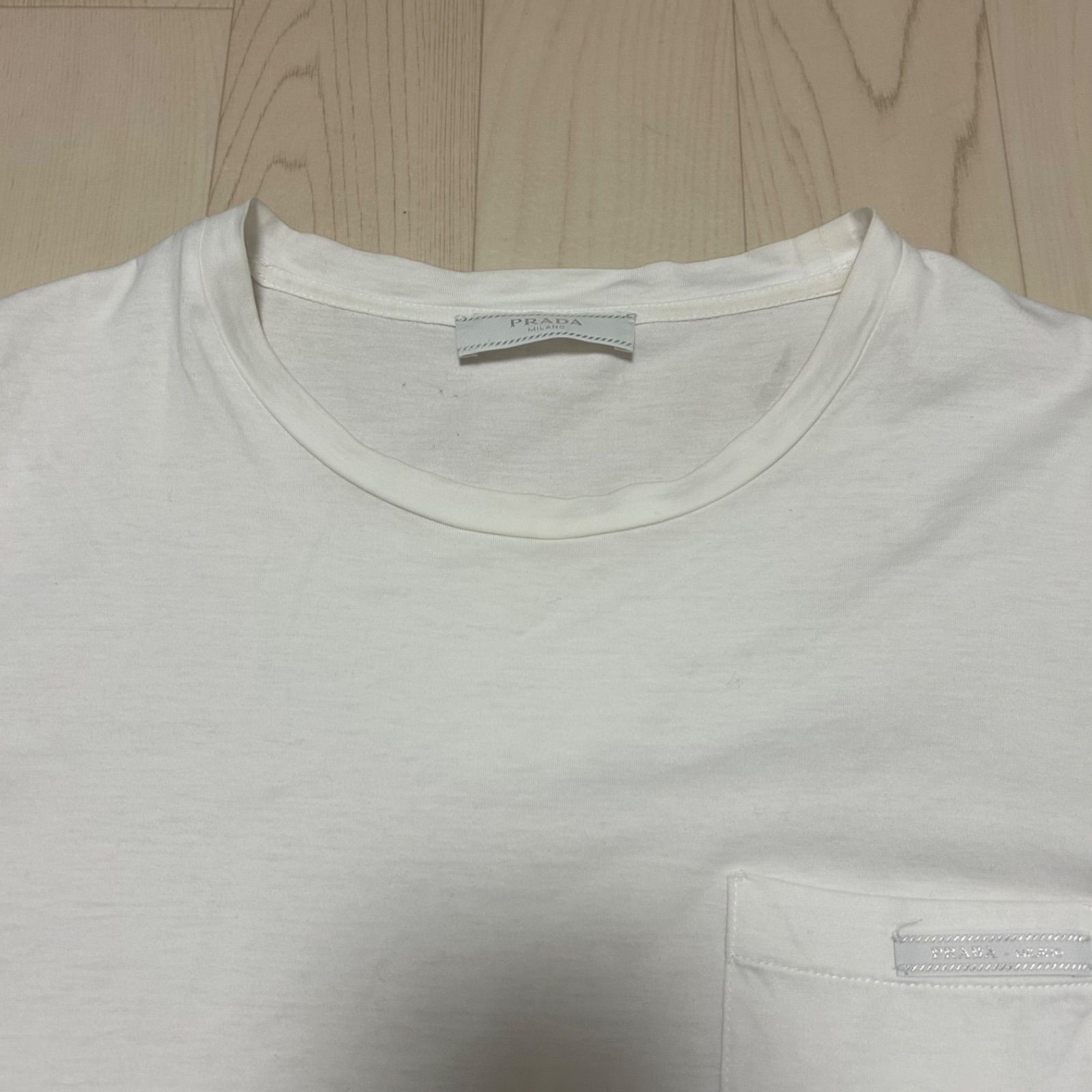 PRADA プラダ ポケット Tシャツ ホワイト M - メルカリ