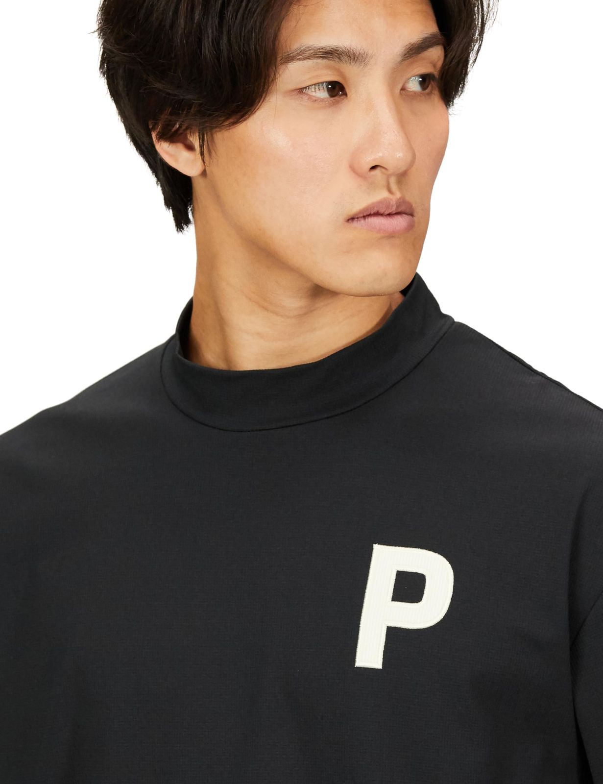 プーマ ゴルフシャツ ゴルフ PロゴミニワッフルストレッチリラックスフィットLSモックネック メンズ プーマブラック XL