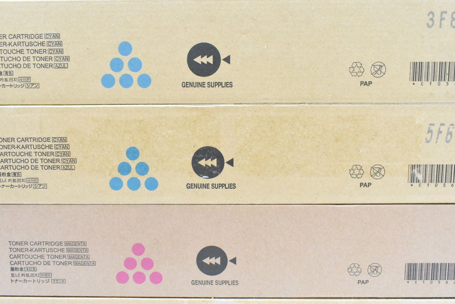 シャープ 純正 トナー MX-61JT 3色4本 シアン マゼンタ イエロー Bタイプ SHARP ITJDULMUB1IQ-D-N08-byebye