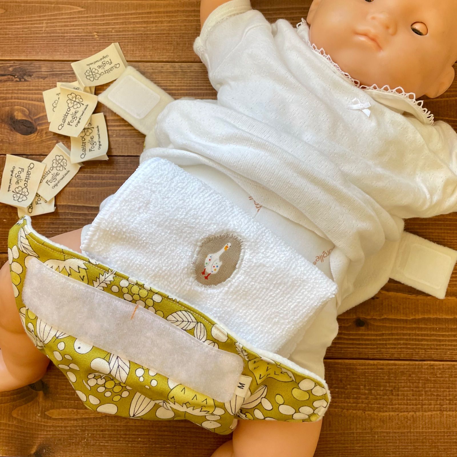 ふわもち布おむつバージョン】布おむつ本舗のおむつカバーと布