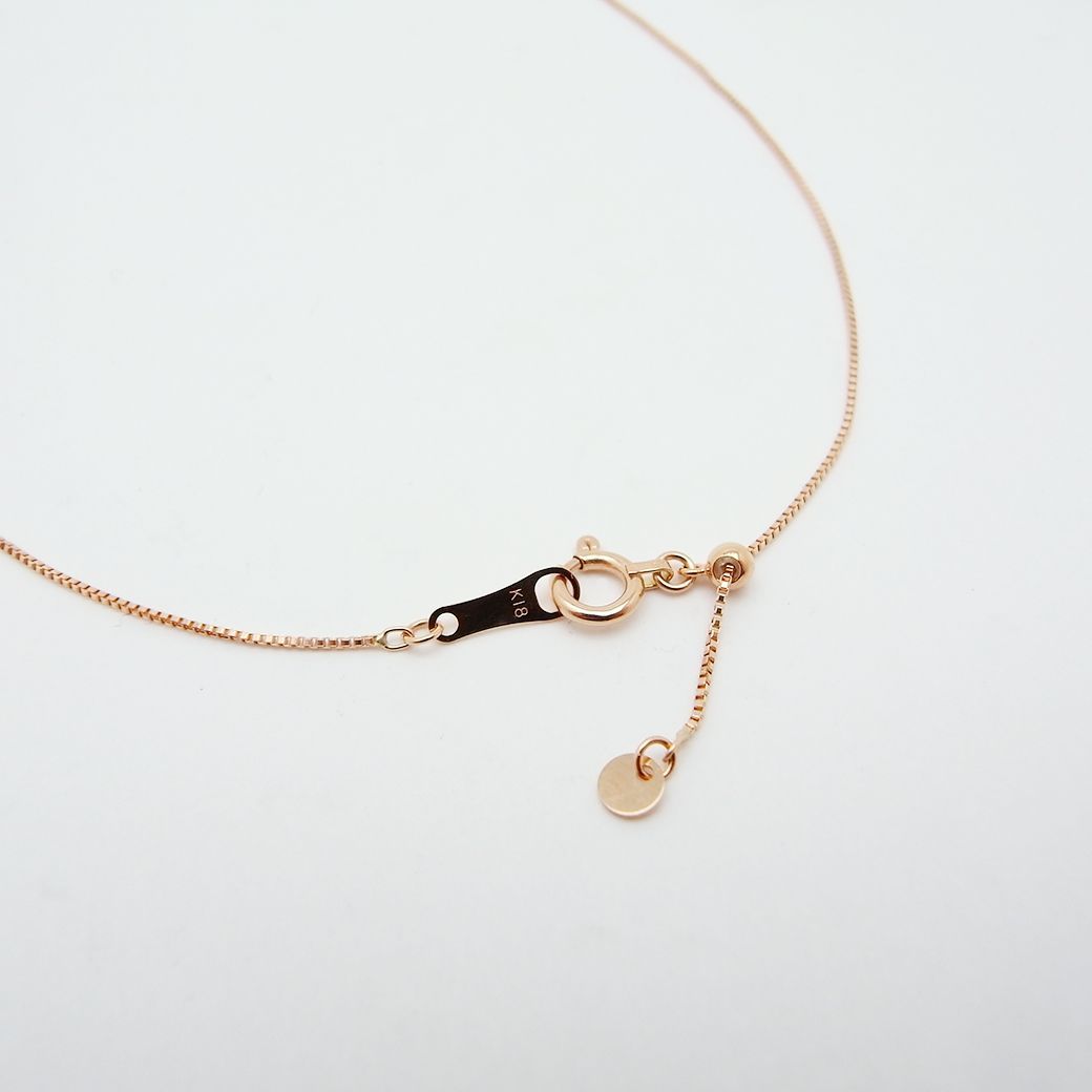サクラモチーフ ピンクサファイア ペンダント ネックレス 0.33ct K18PG 