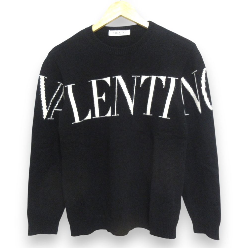 美品 21SS VALENTINO ヴァレンティノ カシミヤ×ウール ロゴ 美品 21SS VALENTINO ヴァレンティノ カシミヤ×ウール ロゴ