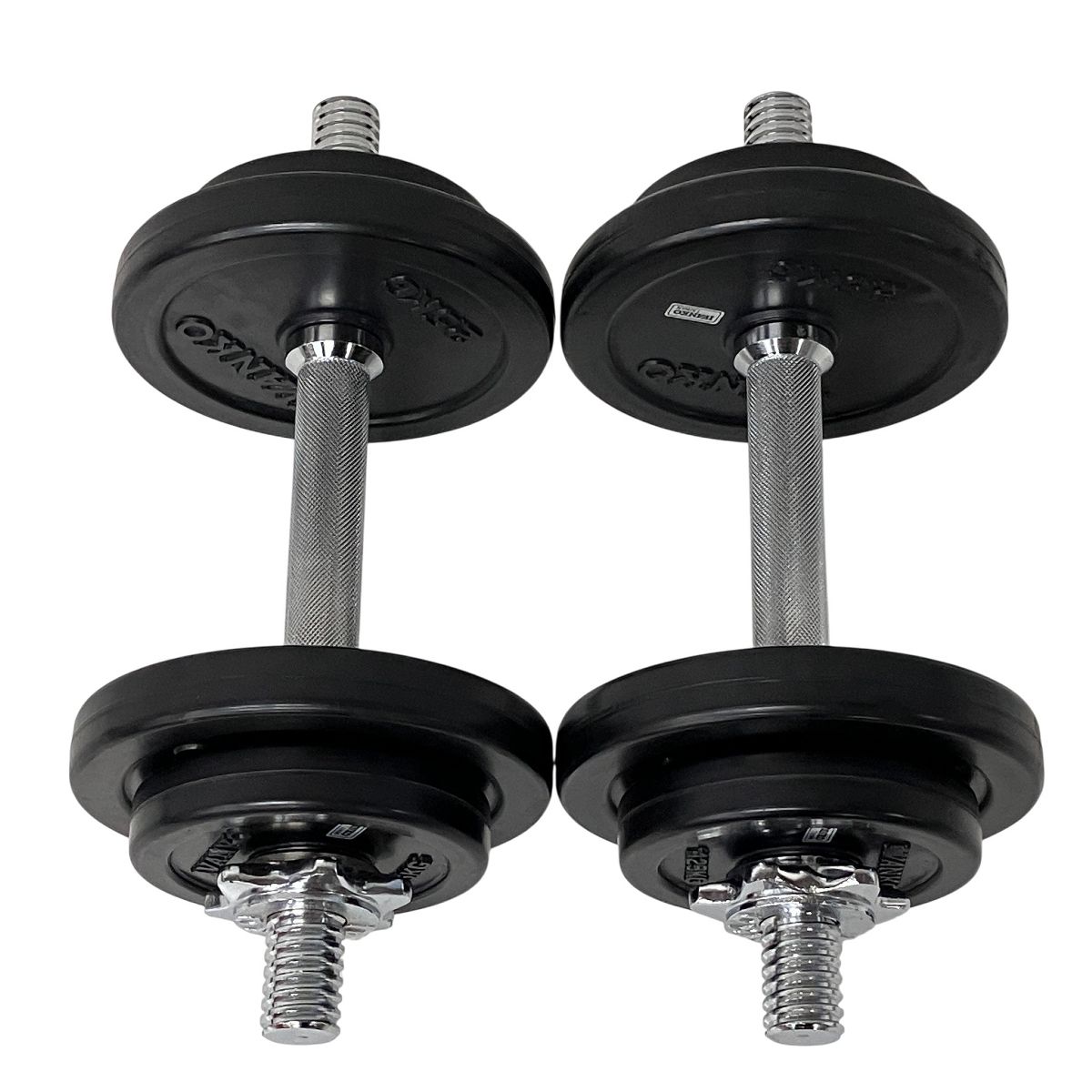 IVANKO 重量可変ダンベル 2.5 kg× 1.25 kg×4 枚 ラバープレート 両側合計15キロセット