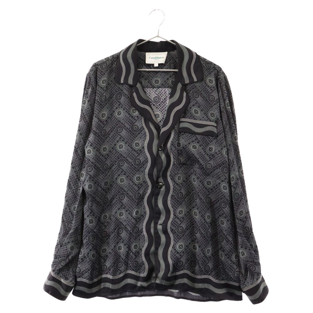 楽天市場】【中古】CASABLANCA 総柄シルクオープンカラーシャツ ｜その他