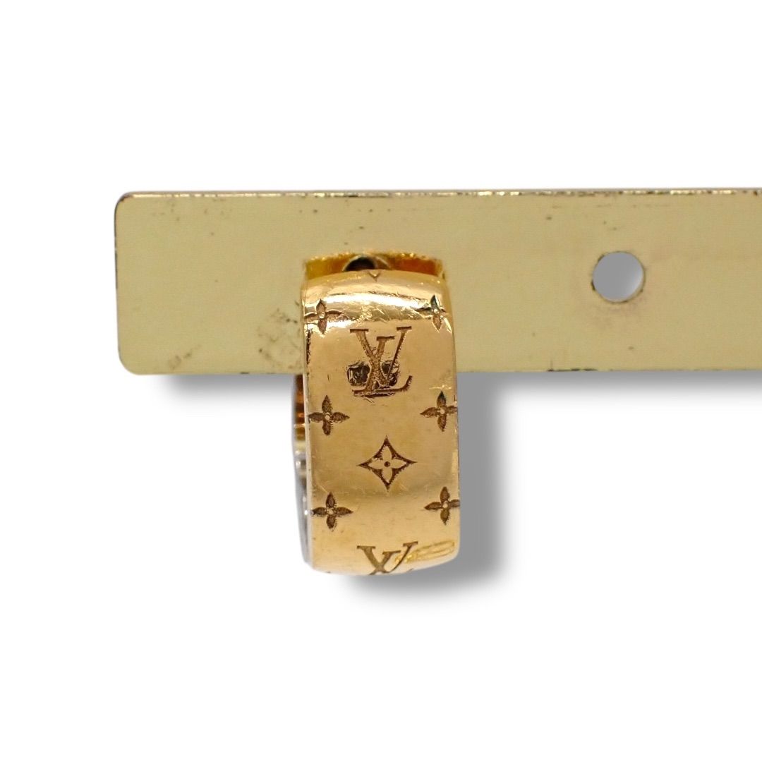 ルイヴィトン 片耳 ブックル ドレイユ ピロー ナノグラム ピアス 4333